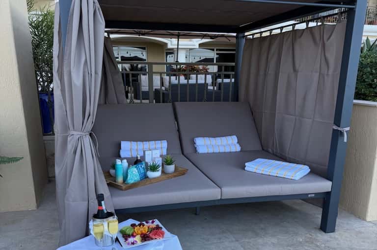 Poolside Oceanview Cabana + 30-Minute Spa Pass