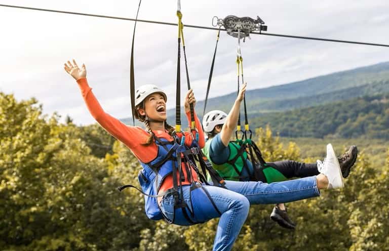 1,000 Ft Double Barrell Zipline
