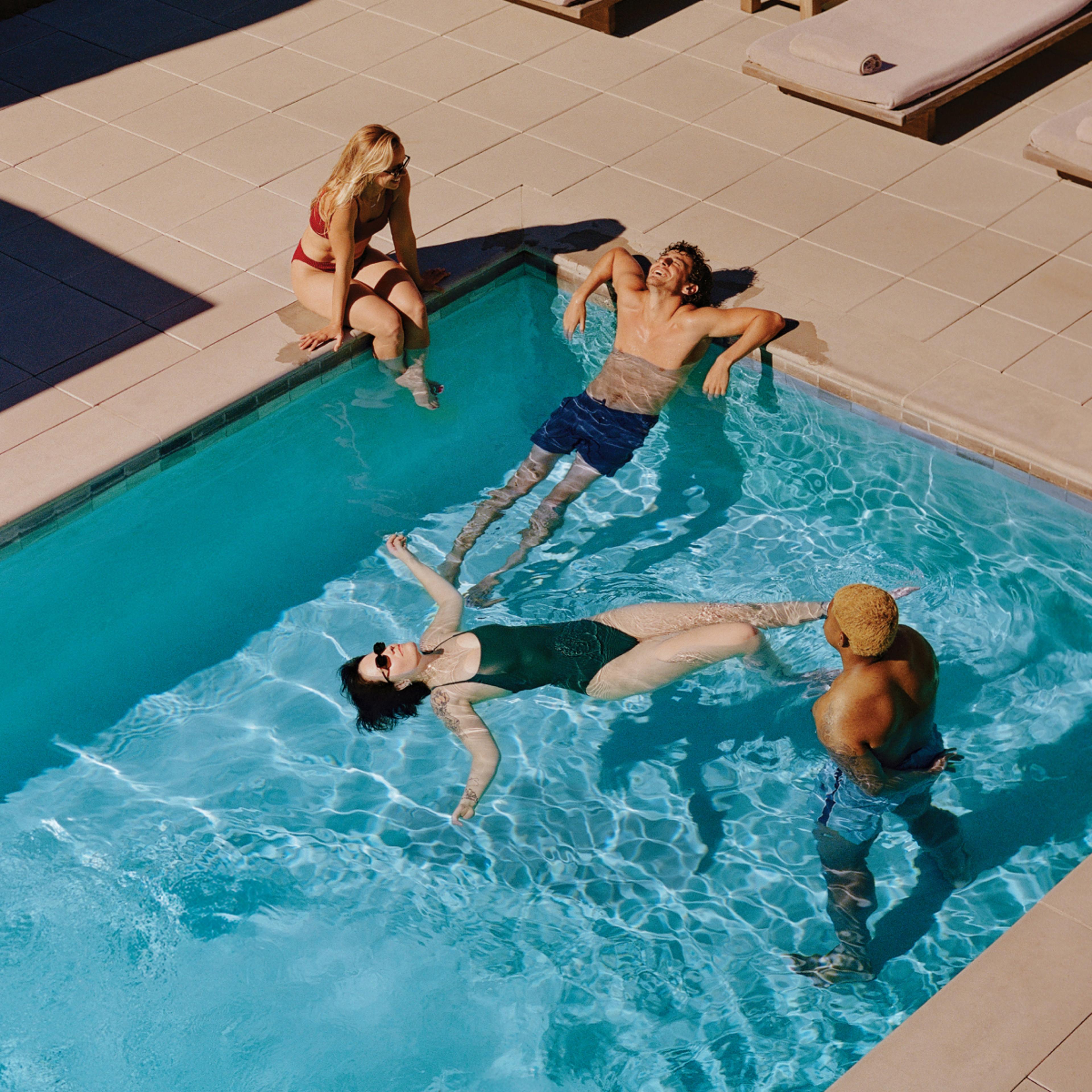 Hotel pool and spa hero background